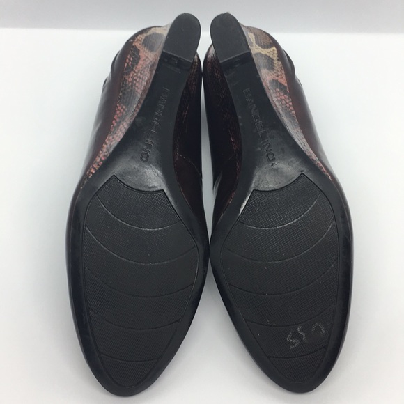 NWOT! Bandolino Burgundy Snakeskin Wedges - Picture 6 of 8